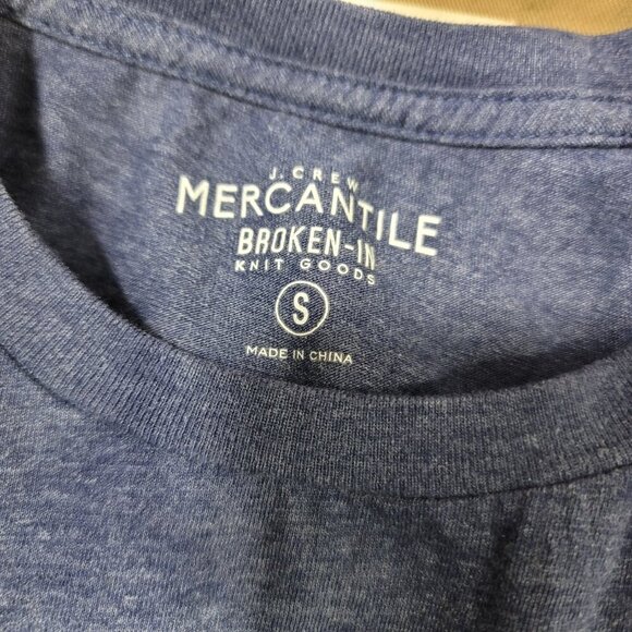 J. Crew Mercantile Navy & Red Broken-In Men's Crab Tee | Size S - Picture 3 of 6
